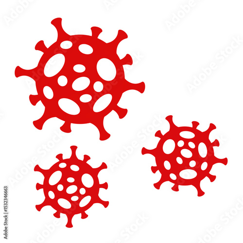Bild auf Leinwand Virus icon, Covid-19 icon isolated on white background