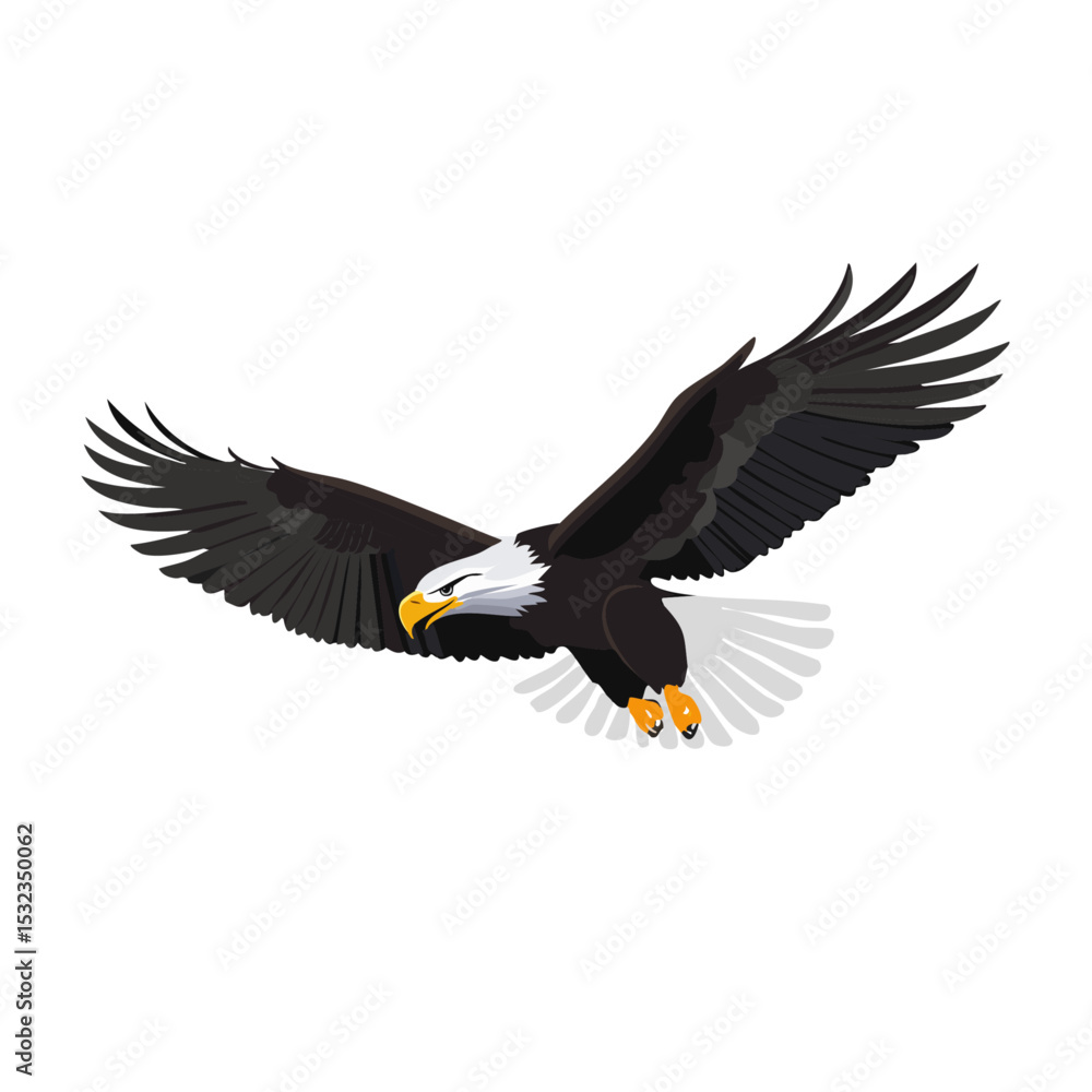 Fototapeta premium flying seagull wildlife vector animal design