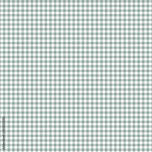 Sage Green Gingham Seamless Pattern, Muted Green and White Checkered Background
