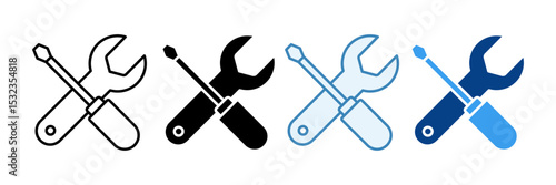 Maintenance  Icon Set Multiple Style Collection