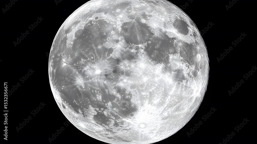 Obraz premium Detailed High Resolution Moon Surface Texture Image