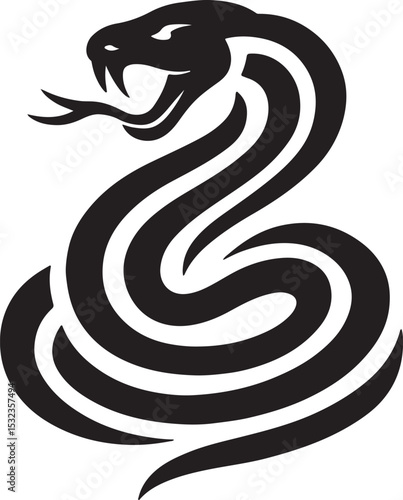 Wallpaper Mural tiger, wildlife, animal silhouette, vector illustration, black and white, fierce tiger, roaring tiger, jungle predator, big cat, ferocious, strength, power, wild animal, tiger design, graphic elements Torontodigital.ca