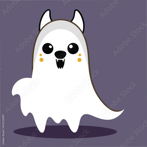 dog ghost boo ark halloween pun vector