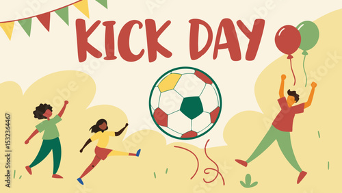 Fun Kick Day Illustration
