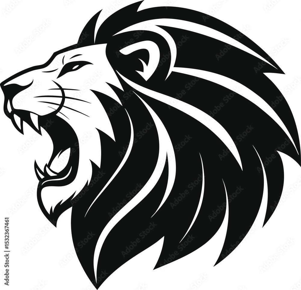 Fototapeta premium lion head tattoo