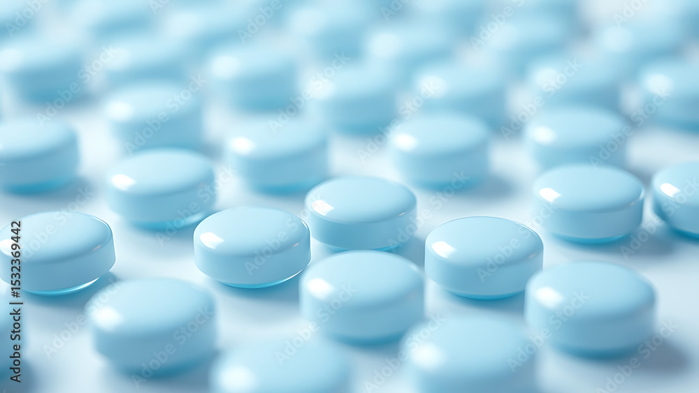 5 Aqua blue round pills medication isolated pharmaceutical 5 Aqua blue round pills medication isolated pharmaceutical