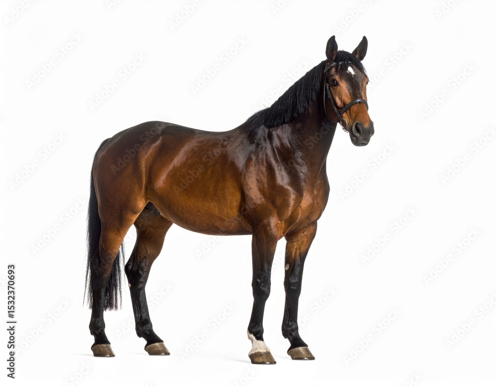 Horse over white background, no shadow Horse over white background, no shadow