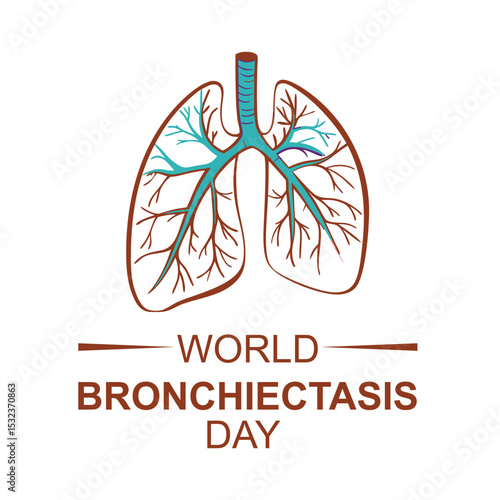 Medical Lung Diagram for World Bronchiectasis Day