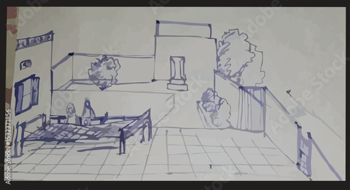 Indian neighbourhood sketch.eps