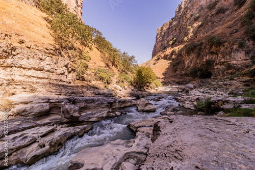 Deep Rawandiz (also Rawanduz) river gorge in Kurdistan Region of Iraq
