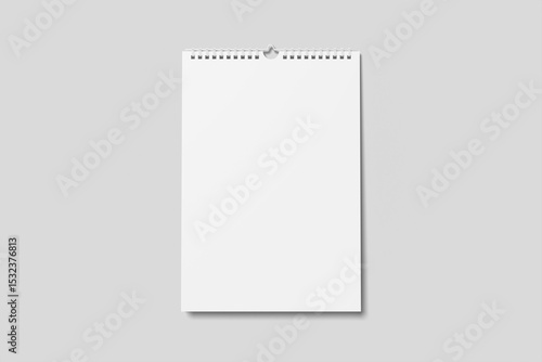 Photos Front View of  Blank Wall Calendar Mockup