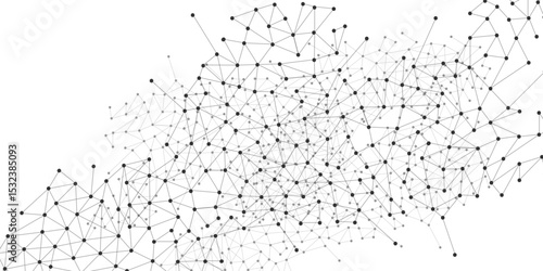 Abstract plexus background with connecting dots and lines. Global network connection