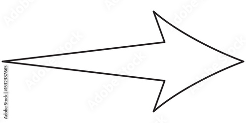 Black line arrow icon. Arrow icon isolated. black long arrow icon. Editable stroke. Vector illustration.