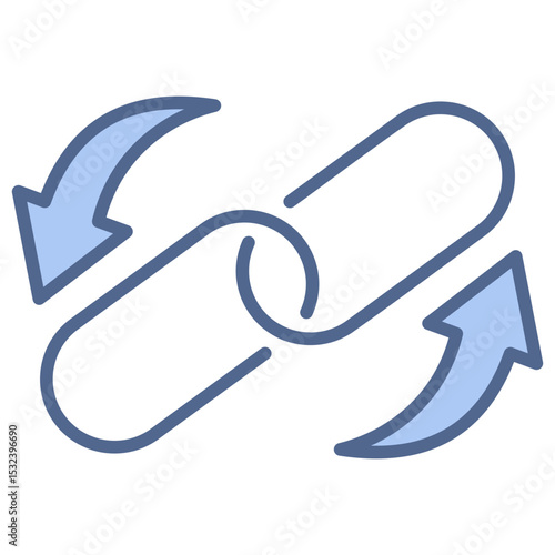 Links Blue Icon