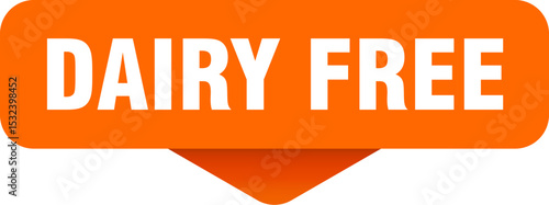dairy free sticker. dairy free sign on transparent background