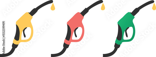 Fuel pump icon in flat style. Vector illustration