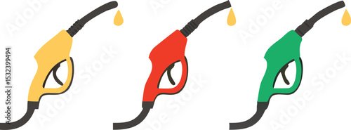 Fuel pump icon in flat style. Vector illustration