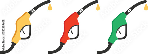 Fuel pump icon in flat style. Vector illustration