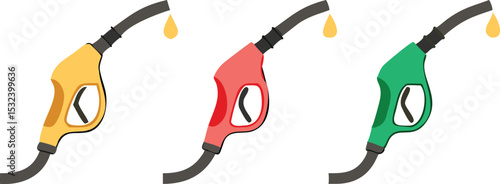 Fuel pump icon in flat style. Vector illustration