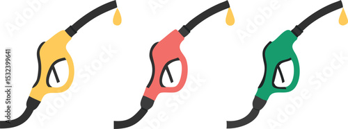 Fuel pump icon in flat style. Vector illustration