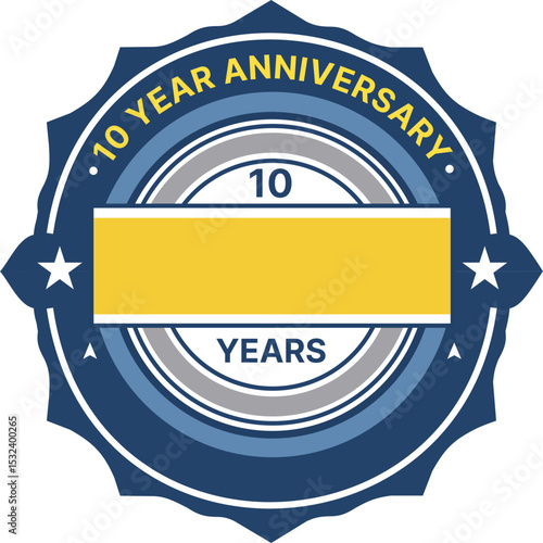 vector illustration of a 10 year anniversary logo