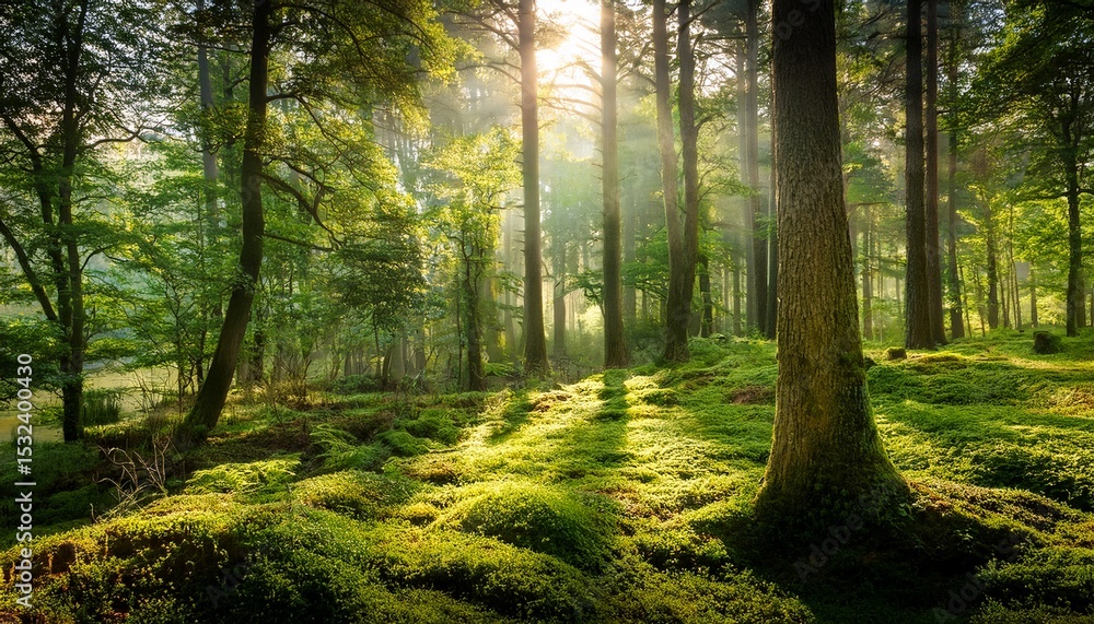 Obraz premium forest in sunny day