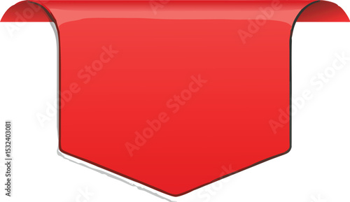 Red label-tag template. Banner Vector illustration