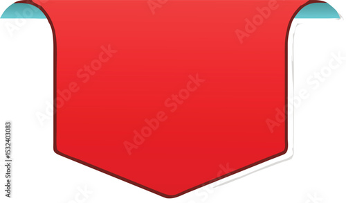Red label-tag template. Banner Vector illustration