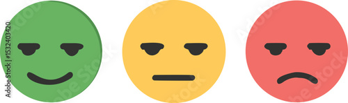 Rating satisfaction scale. Feedback faces. Emoticon set. Vector illustration