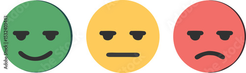 Rating satisfaction scale. Feedback faces. Emoticon set. Vector illustration