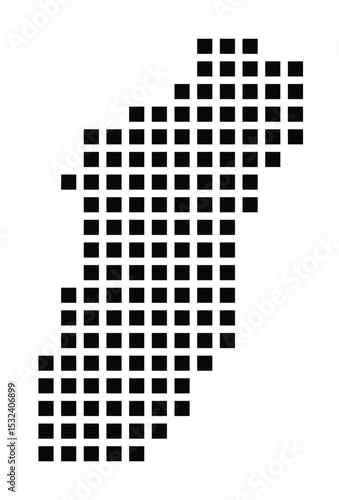 Obraz na plátně Symbol Map of the City Bagheria (Italy) showing the city with a pattern of just