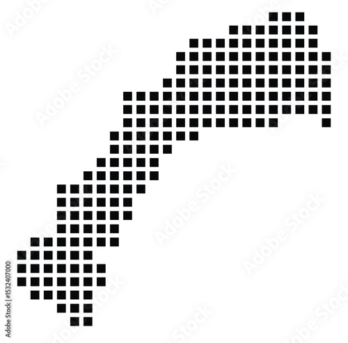Tableau sur toile Symbol Map of the City Bitonto (Italy) showing the city with a pattern of just a