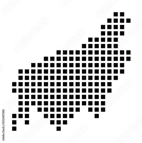 Tableau sur toile Symbol Map of the City Legnano (Italy) showing the city with a pattern of just a