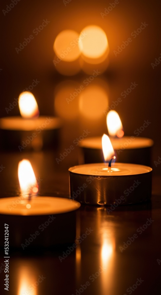 Serene Glow of Candlelight: A Captivating Display of Warmth and Tranquility in a Dark Setting Serene Glow of Candlelight: A Captivating Display of Warmth and Tranquility in a Dark Setting