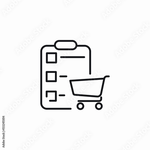 unused shopping list icon sign vector
