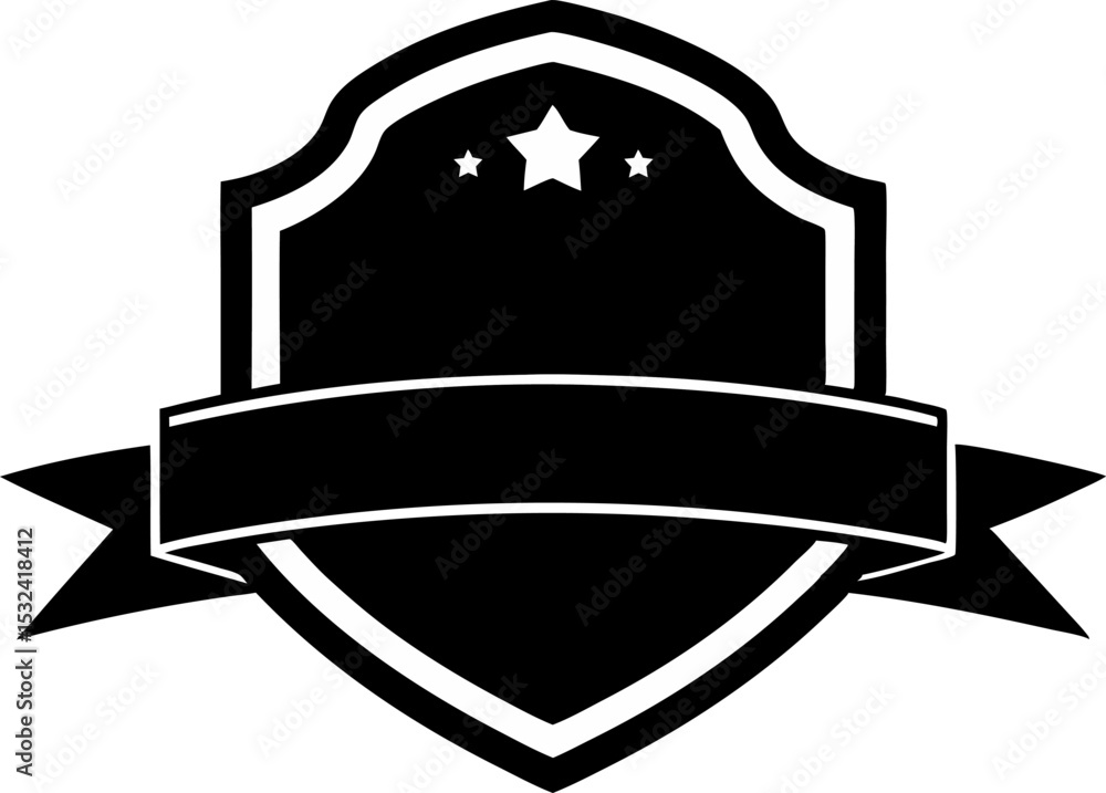 Badge Silhouette Vector Illustration Badge Silhouette Vector Illustration