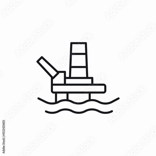 oil drill icon sign vector