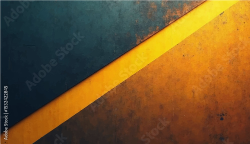 Abstract gradient background with grainy texture dark yellow line.