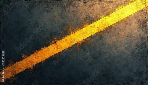Abstract gradient background with grainy texture dark yellow line.
