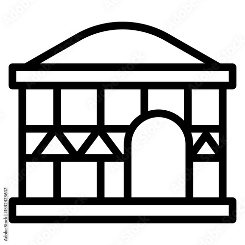 Vector Design Yurt Icon Style