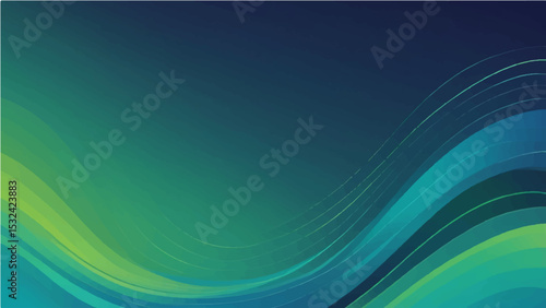 Abstract gradient background with grainy texture blue and green .