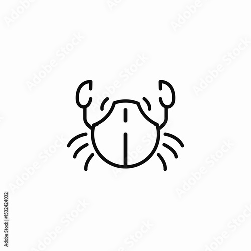 beach crab icon sign vector