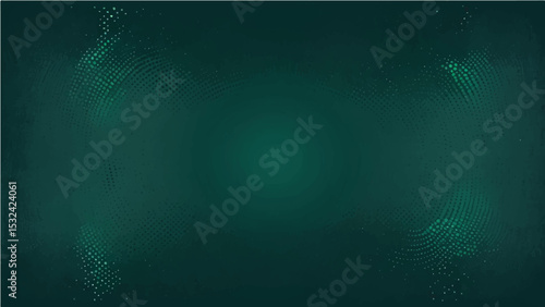 Abstract gradient background with grainy texture dark green dot 
