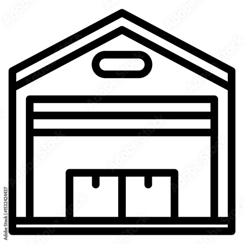 Vector Design Warehouse Icon Style
