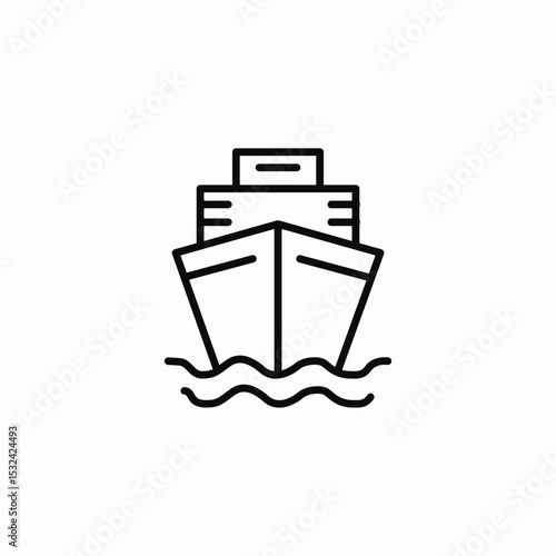 cruise ship icon sign vector