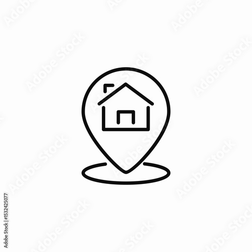 home location spot icon sign vector