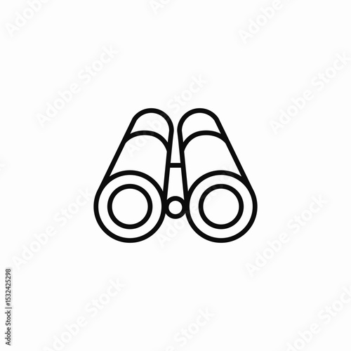 large isolated binoculars icon sign vector