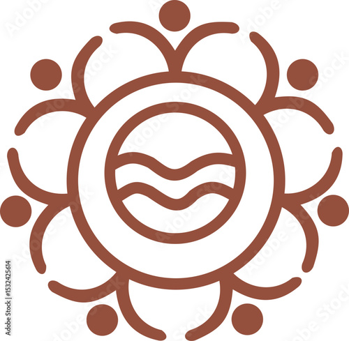 vector illustration of a sun or logo