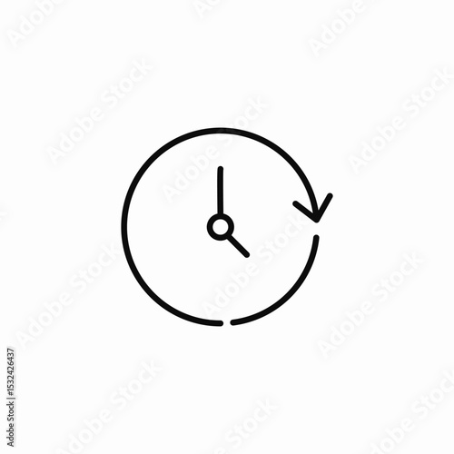 time flow icon sign vector