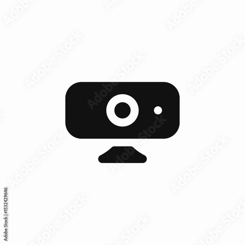 desk camera icon sign vector